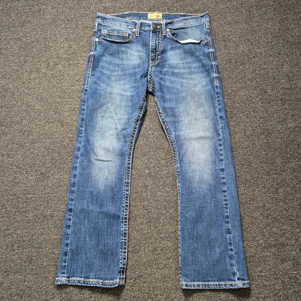 Wrangler 20X Blue Jeans Mens 34x30 Straight Leg Western Denim Pant Ranch 42MWXMD